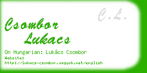csombor lukacs business card